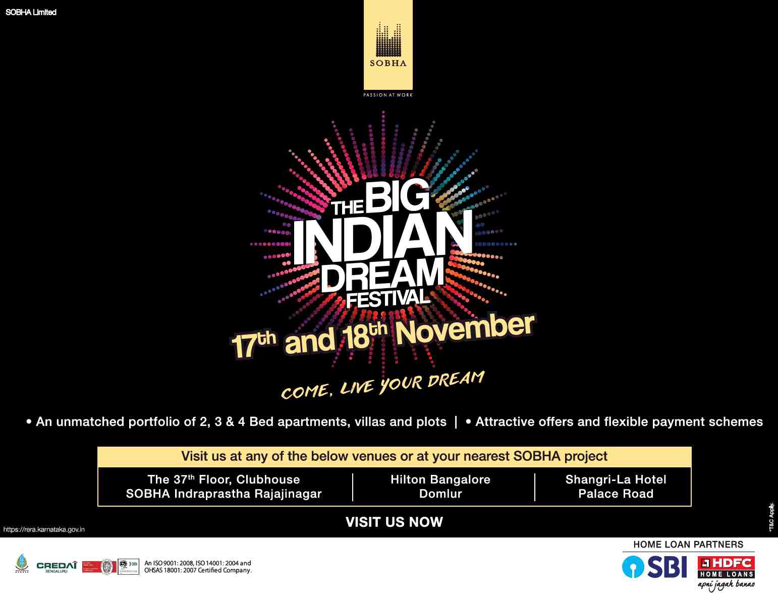 Sobha Group presents The Big Indian Dream Festival 2018 Update